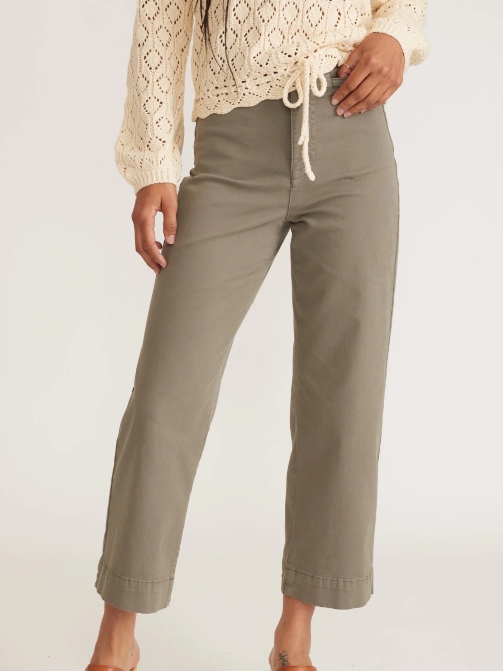Marine Layer olive Green Bridget Crop Pant Women’s Sz 4